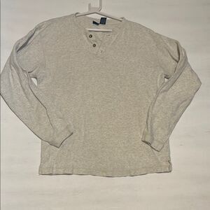 Cherokee Long Sleeve Cotton Tee, Gray Heather shirt. Boys size M